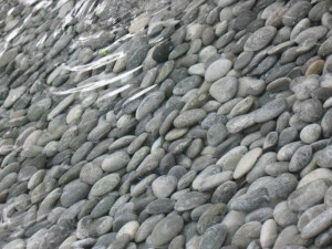 Grey rocks in Water by Joey Johannsen