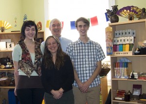 Amy Kida (center) with other Ziji staff, Alicia Brown, Mark Glass and Graham Navin (left to right)