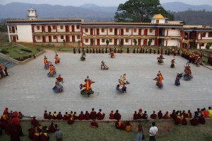 Lama Dances at Padmasambhava Vihar in Orissa, India prior to Losar, the Tibetan new year