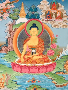 Shakyamuni Buddha with "earth-touching mudra," courtesy of Exoticindiaart.com