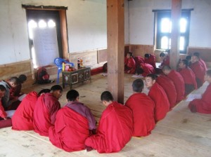 Monks studying in Sewala Monastery