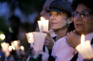Vigil for Iran, photo courtesy of OCRegister