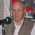 President Reoch speaking at a local community radio station in La Victoria shanty town in Santiago, Chile, on a visit to Shambhala Centres in Latin America in 2005. La Victoria was a center of resistance during the years of the Pinochet dictatorship in Chile.