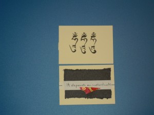 Calligraphy by Alexandra Shenpen, available in the Art Auction currently on the Konchok Foundation website
