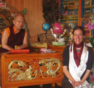 Fourth Dodrupchen with author at Dodrupchen Monastery in Golok