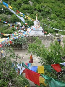 Stupa at Samye Chimpu, hermitage and treasure site in central Tibet