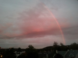 Rainbow over the arm Oct 2012