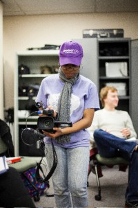 Student practicing shooting