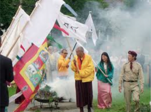 Lhasang with the Sakyong, Sakyong Wangmo and His Eminence Namkha Drimed Rinpoche.
