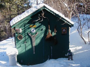 photo by Jennifer Woodhull - This winter shed is one I lived in up in Jamestown, CO twelve or so years ago.