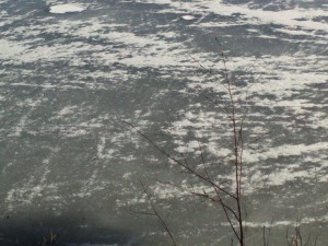 Ice and snow on Dragon Lake
