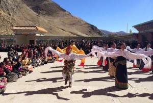 performance in shedra courtyard